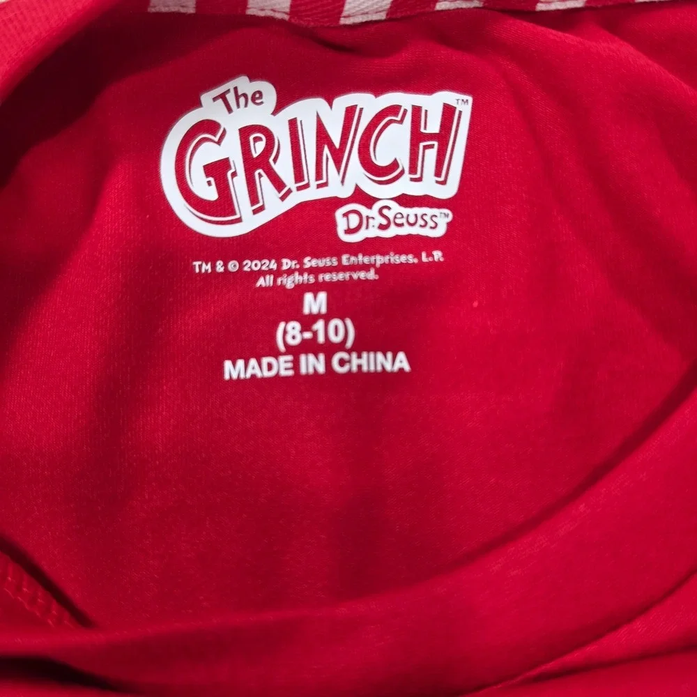 Dr. Seuss Grinch Pajama Set Womens Medium Red NWT Christmas Sleepwear LZ44103SB